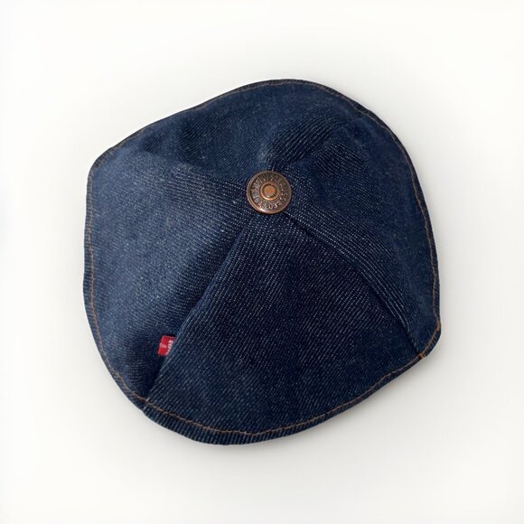Rare Vintage Levi's Denim Yarmulke Limited Production 1980 Jewish Kippa Judaica - Picture 2 of 12